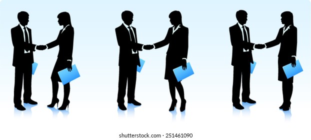 Silhouettes of businessmen
