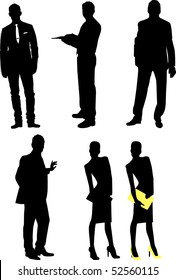 Silhouettes of businessmen