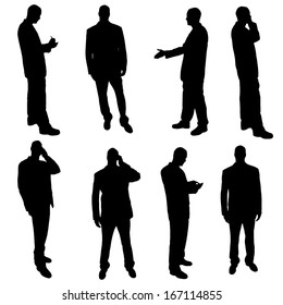 Silhouettes of businesspeople