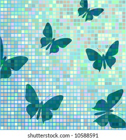 Silhouettes of butterflies