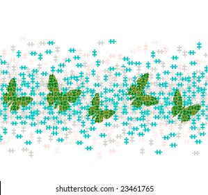 Silhouettes of butterflies