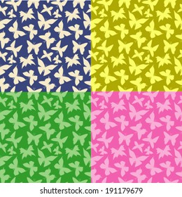 Silhouettes butterfly set