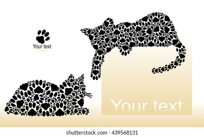 Silhouettes of cats from cat tracks
