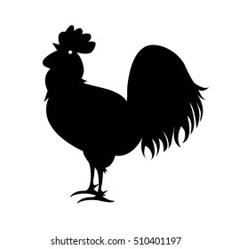 Silhouettes of chickens 