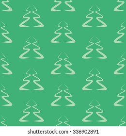 Silhouettes of Christmas trees, Seamless background with silhouettes of abstract trees