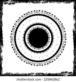 Silhouettes of Circular Spiral isolated on White Background. Decorative Elements for Your Design.Abstract Mandala. 