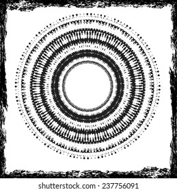 Silhouettes of Circular Spiral isolated on White Background. Decorative Elements for Your Design.Abstract Mandala