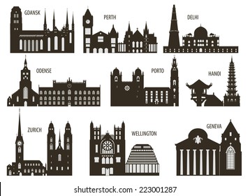 Silhouettes of cities