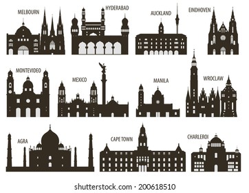 Silhouettes of cities. Set for you design