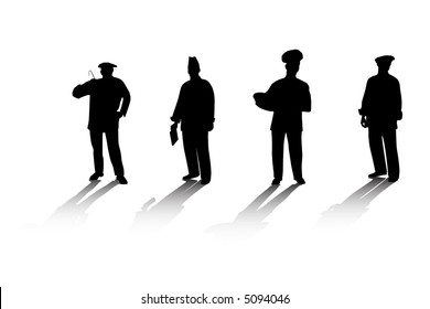 Silhouettes of the cooks