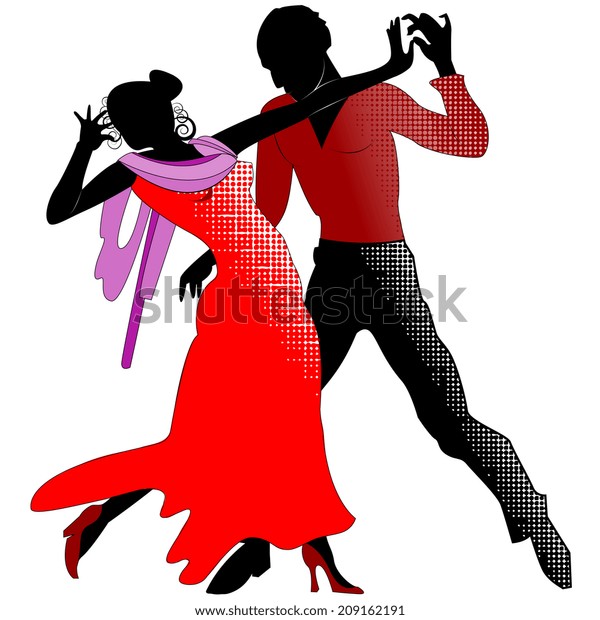 Silhouettes Couples Red Ballroom 