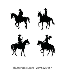 Silhouettes of Cowboys on Horseback: Capturing the Essence of Western Adventure
