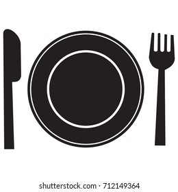 silhouettes of cutlery tableware