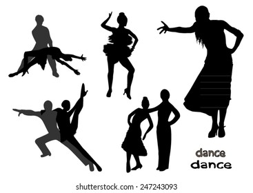 Silhouettes dance 