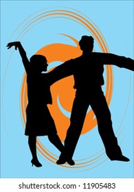 silhouettes of  dancers