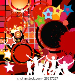 silhouettes dancing