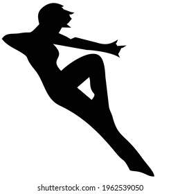 silhouettes of dancing people in various stylistic forms, which are vectors suitable for illustration