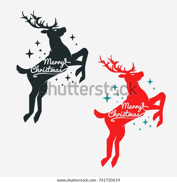 Silhouettes Deer Stars Stock Vector (Royalty Free) 761720614 | Shutterstock