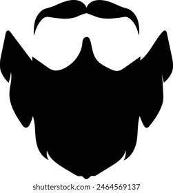 Silhouettes Of Different Types Of Beard