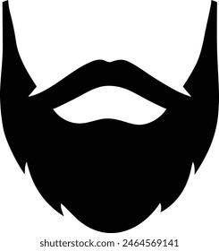 Silhouettes Of Different Types Of Beard