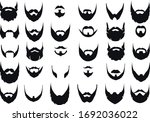 
Silhouettes of different types of beards