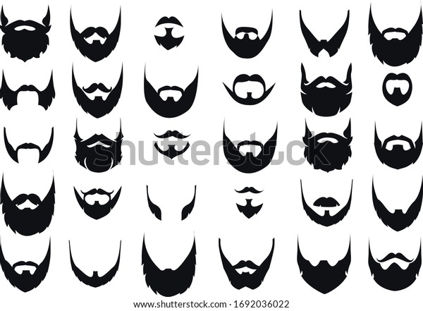 \
Silhouettes of different\
types of beards