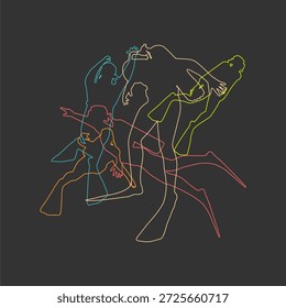 Silhouettes of diver. Set of diver icons. The concept of sport diving. Scuba diving adventure.