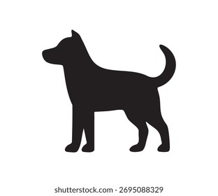 Silhouettes of Dog Vector Design. runner set jumping dog illustration