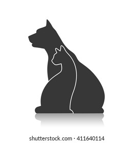 silhouettes of domestic animals