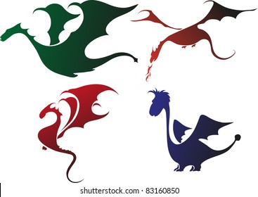 Dragon Silhouette Stock Vectors, Images & Vector Art | Shutterstock