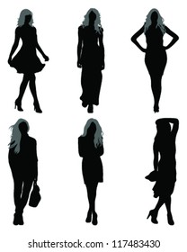 Silhouettes Fashionvector Stock Vector (royalty Free) 117483430 