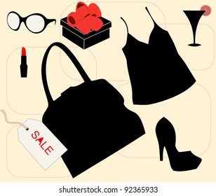 silhouettes of female subjects