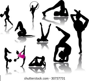 Silhouettes of flexible girls. PART1! Continuation at me in a portfolio.