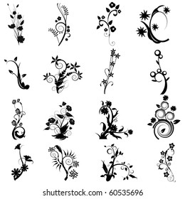 silhouettes floral design