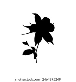 Silhouettes of Flowers . Contemporary aesthetic vector element for logo, decoration, print, cover, wallpaper.