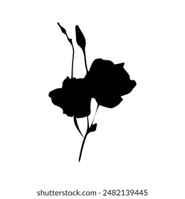 Silhouettes of Flowers . Contemporary aesthetic vector element for logo, decoration, print, cover, wallpaper.
