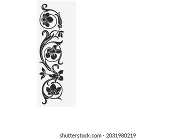 Silhouettes of flowers. Drawn elements. Vector illustration.