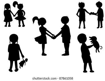 silhouettes of friends