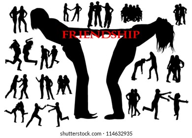 silhouettes of friendship
