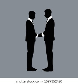 Silhouettes of Gay couple Vector