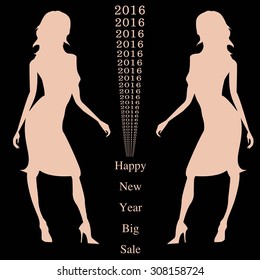 Silhouettes of girls
