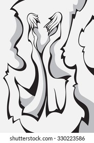 Silhouettes of the girls