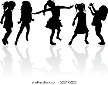 Silhouettes of girls.