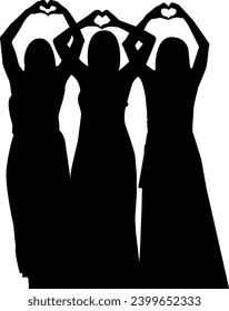 silhouettes group of people vector