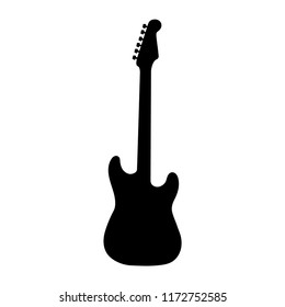 silhouettes of guitar