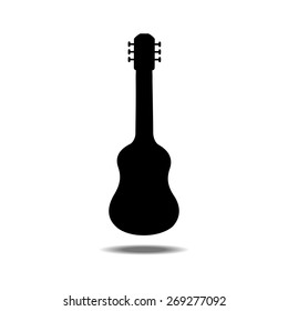 silhouettes of guitar