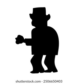 silhouettes of Halloween on a white background. Vector illustration