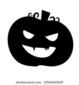 silhouettes of Halloween on a white background. Vector illustration