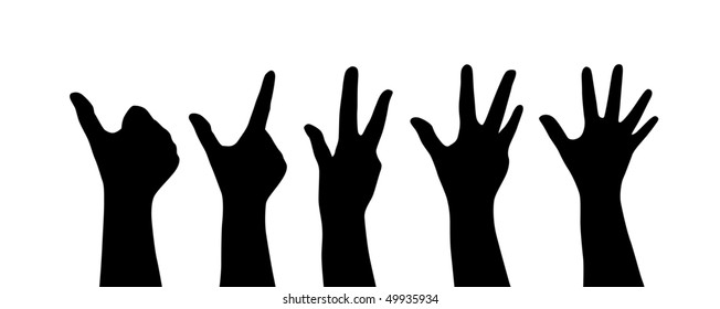 Silhouettes Hand Stock Vector (Royalty Free) 49935934 | Shutterstock