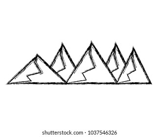 silhouettes of hills and mountains from dessert vector illustration